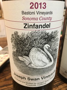 Joseph Swan Zinfandel Bastoni Vineyards Sonoma County