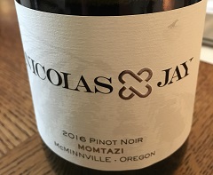 Nicolas Jay Pinot Noir 2016 Momtazi Oregon
